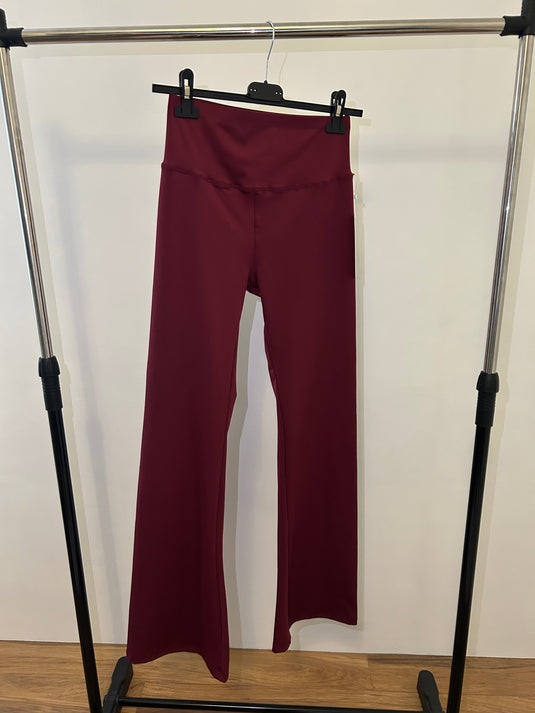 Burgundy kick Flare Workout Trouser