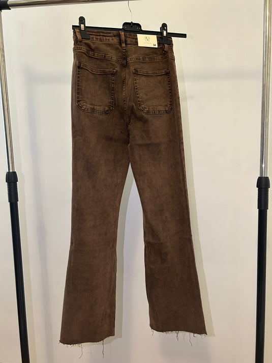 Brown Kick Flare Jean