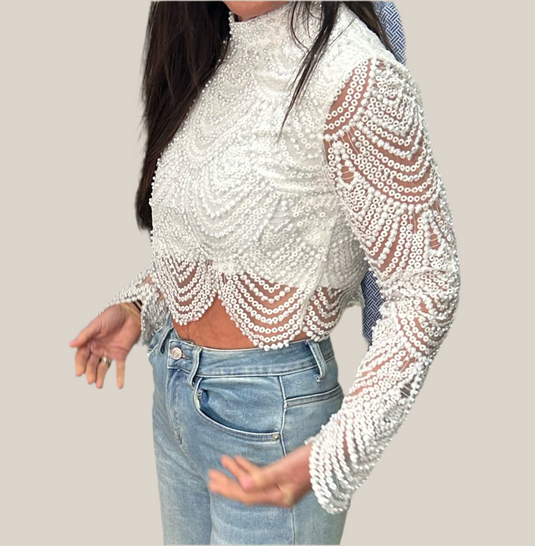 Stunning Beaded Evening Top