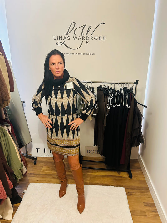 K Design Harlequin Short Dress