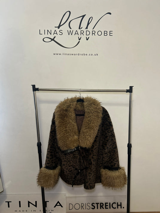 Super Soft Animal Print Fur Coat