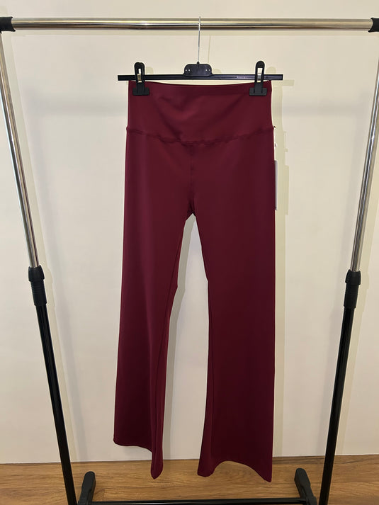 Burgundy kick Flare Workout Trouser