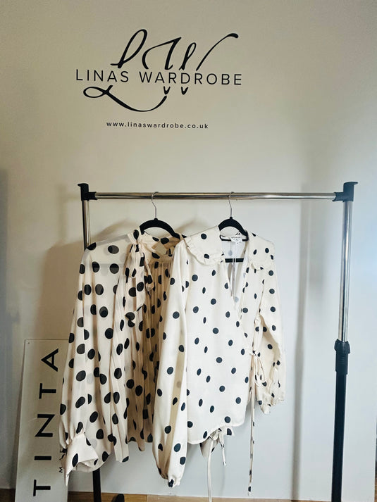 Polka Dot Wrap Shirt