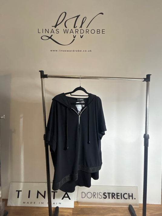 Doris Streich Short Sleeve Zip Up
