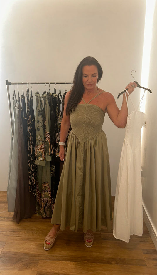 Ruched Bodice Summer Dress