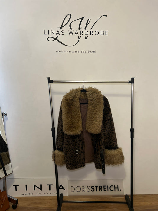 Super Soft Animal Print Fur Coat