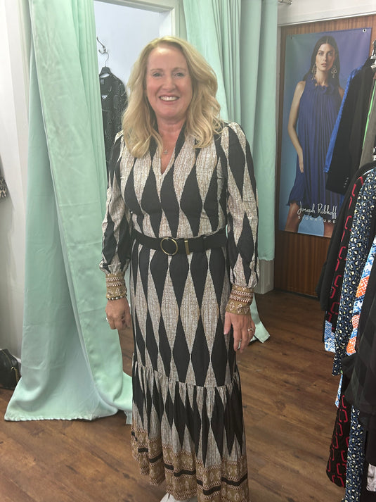 K Design Harlequin Long Dress