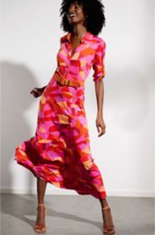 K Design pink&orange dress