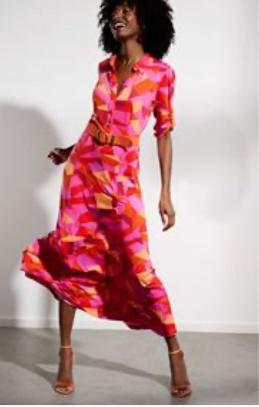 K Design pink&orange dress