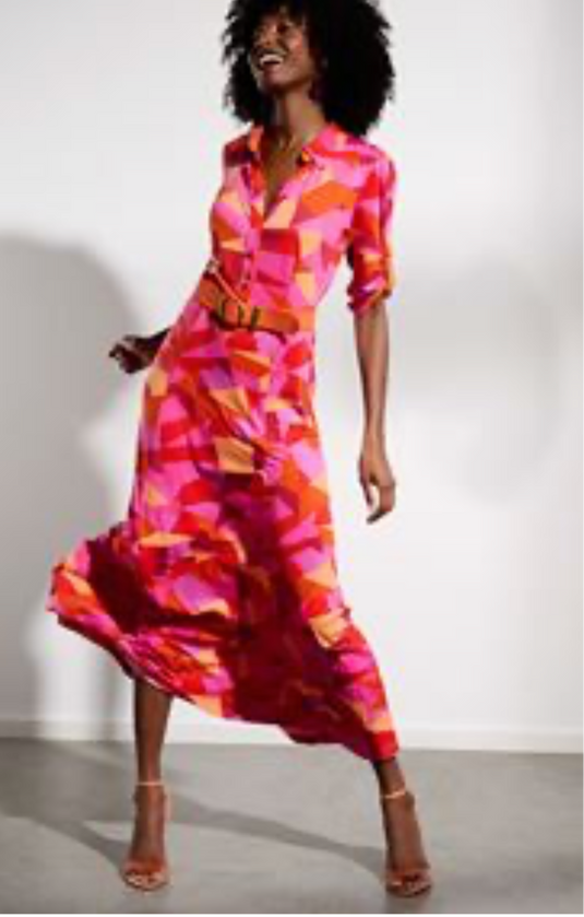 K Design pink&orange dress