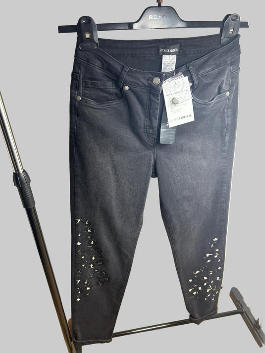 Doris Streich Animal Print Jeans