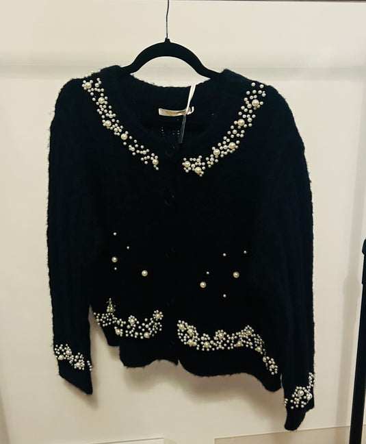Malissa J Beaded Cardigan