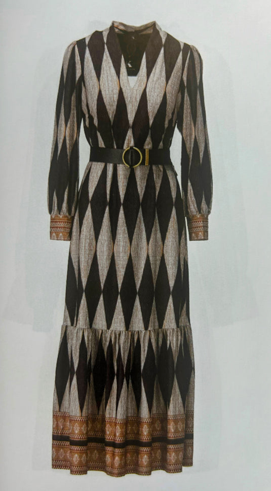 K Design Harlequin Long Dress