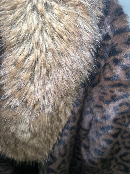 Super Soft Animal Print Fur Coat