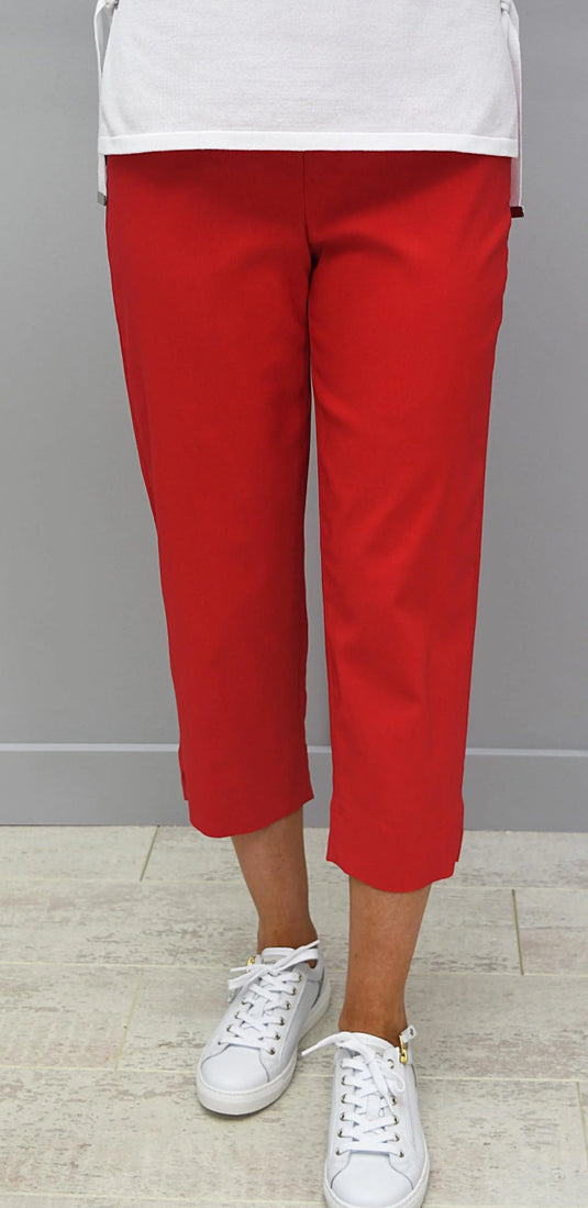 Robell Marie Cropped Red Trouser (333)